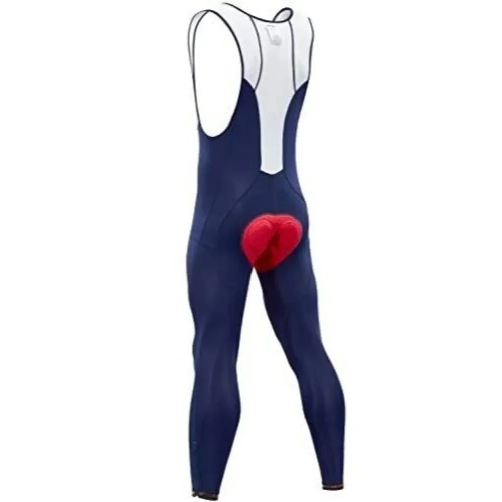 Qualidyne Cycling Bib Pants Leggings Padded Thermal Light Fleece Lining...